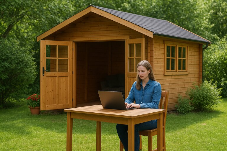 Zahradn&iacute; domek a homeoffice