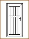 Dveře 85/182 cm, plné, Linde, palubkové, levé