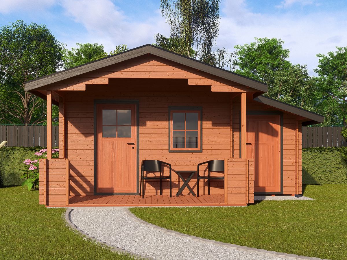 Zahradní domky a chatky - Camping EKO 490x300 28 mm