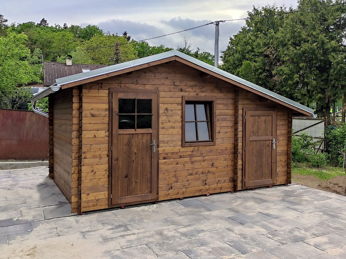 Zahradní domek Zita EKO 440x300 - Oplechování střechy, okapy a svody - pozink.